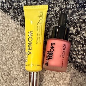 Rodial Bee Venom Eye Cream and Blush Drops - Vibrant Yellow and Soft Pink NWT